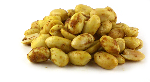 Erdnüsse geröstet mit Curry und Kurkuma